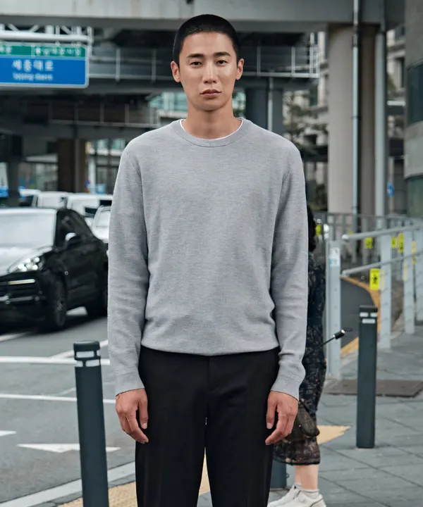 소프트 라운드 니트_그레이 (클래식핏)