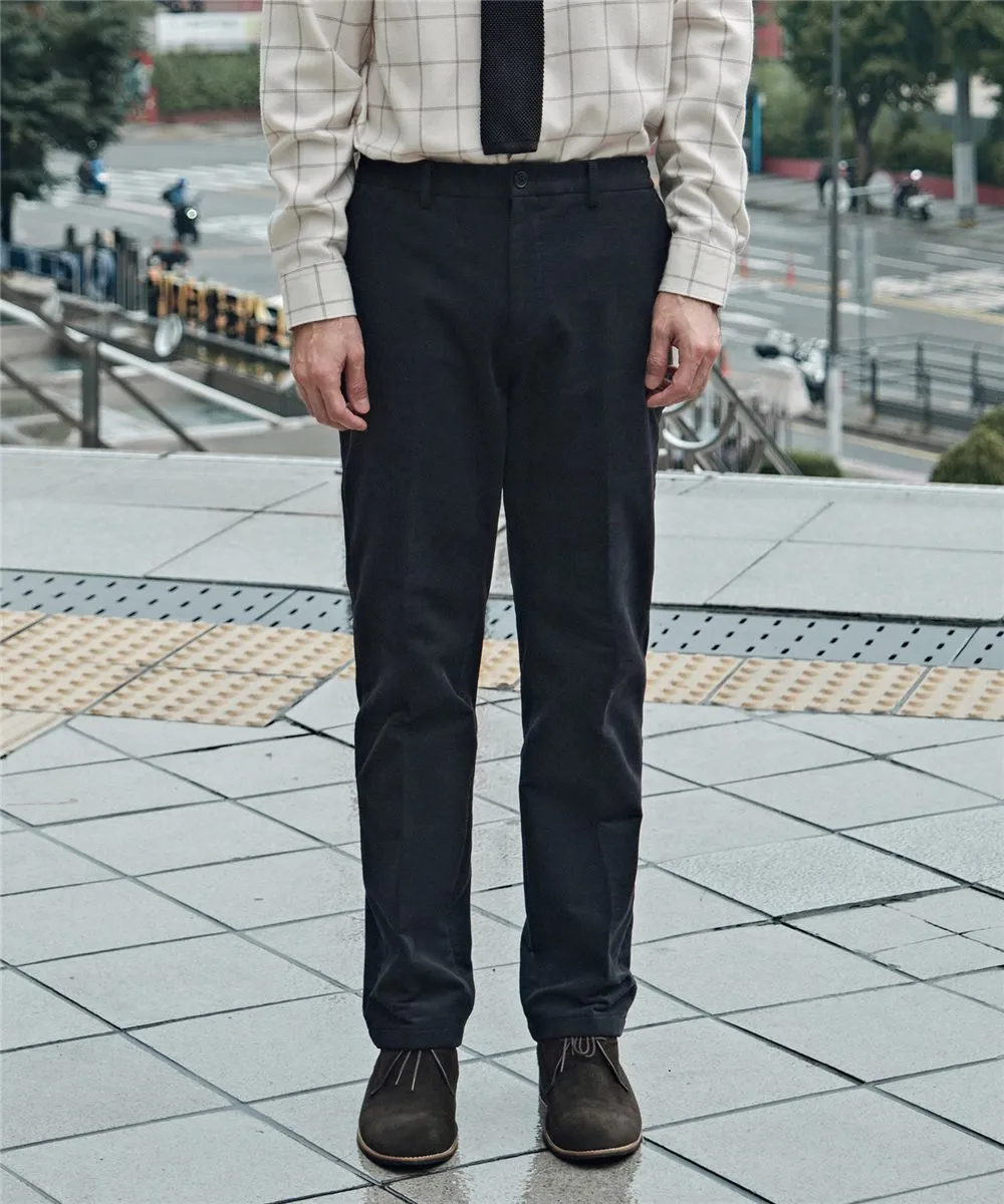 변형 파일 기모 팬츠_네이비 (스트레이트핏)