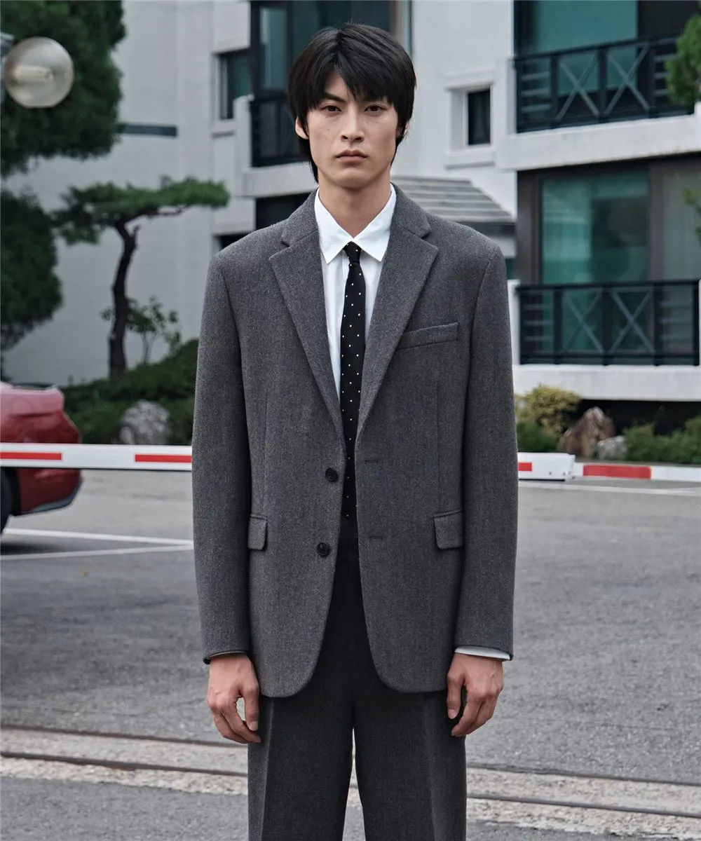 [VIBE SHIFT] 택스처드 윈터 자켓_그레이 (릴렉스핏)