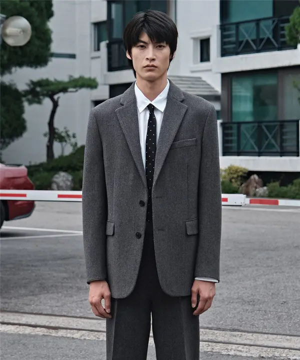 [VIBE SHIFT] 택스처드 윈터 자켓_그레이 (릴렉스핏)