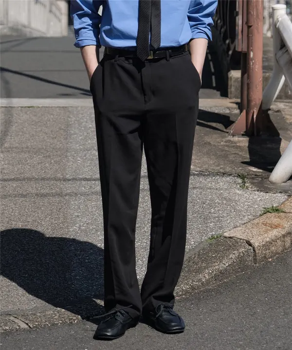 [VIBE SHIFT] 에센셜 스트레치 셋업_블랙 (와이드핏)