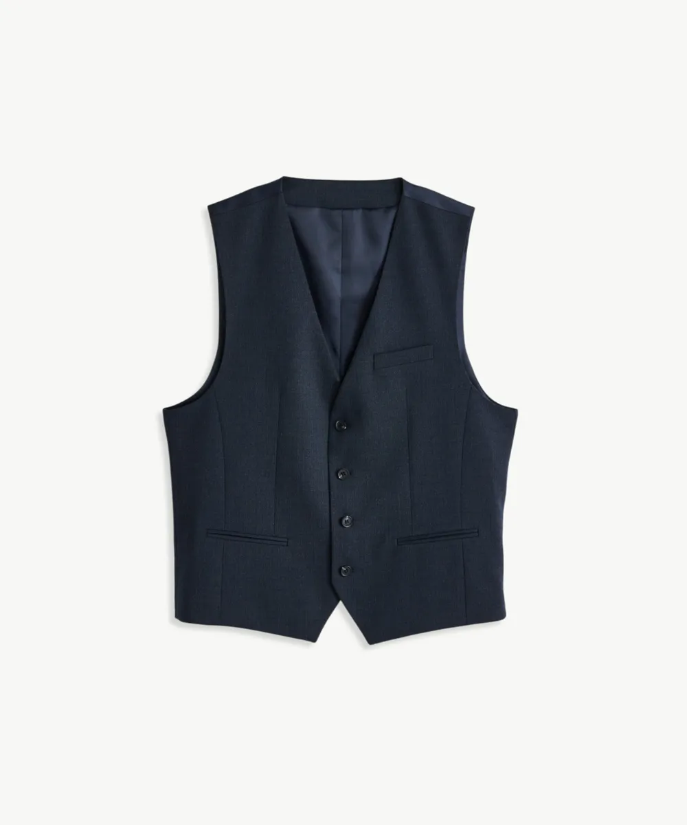 엑스트라파인 울 30% 브러시드 수트 베스트_네이비 스트라이프 (클래식핏)