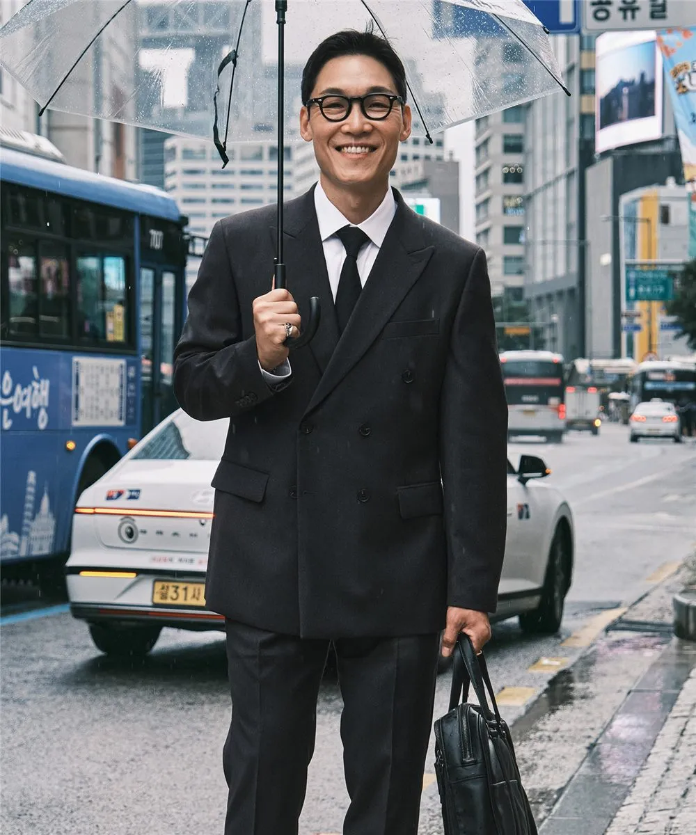 울 솔리드 더블 브레스티드 자켓_바이올렛 (클래식핏)