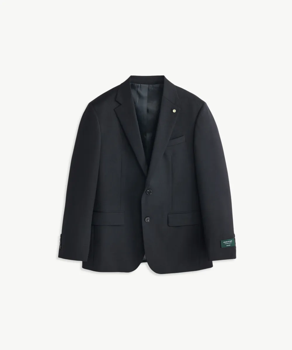 (10年 SUIT) 울혼방 사방스판 수트 자켓_블랙 (컴포트핏)